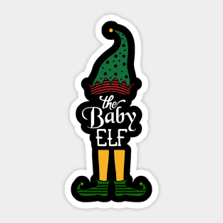 The Baby Elf Matching Family Group Christmas Party Pajama Sticker